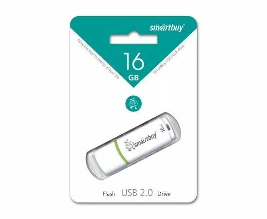 498976 - Флэщ-диск USB 16GB Smartbuy Crown White (SB16GBCRW-W) (1)