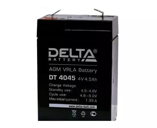 500075 - Аккумулятор 04V 4.5Ah Delta DT 4045, 70x47x107 (1)