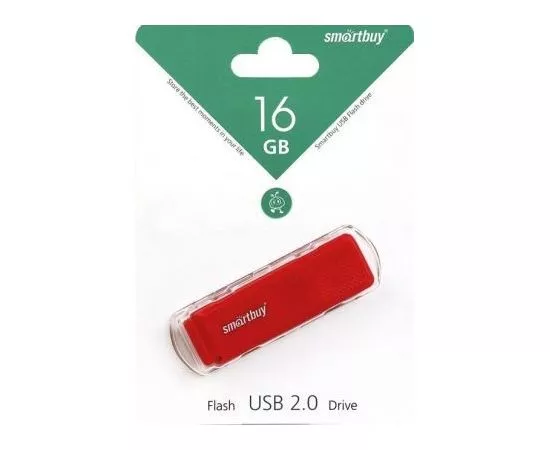 500095 - Флэш-диск (флэшка) USB 16GB Smartbuy Dock Red SB16GBDK-R (1)