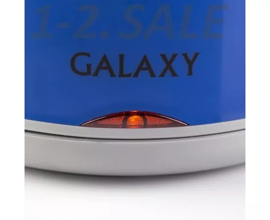 600831 - Чайник электр. Galaxy GL-0307 синий (диск, 1,7л) 2кВт, двойной корпус, нерж.сталь/пластик (8)
