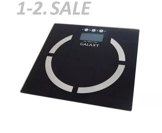 622708 - Весы напольные эл. Galaxy GL-4850 (стекло) 180кг дел. 100гр, сенсор, 30,6*30,8см, CR2032 в компл. (2)