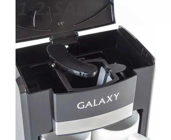 645326 - Кофеварка Galaxy GL-0708 черная, 750Вт, 2 чашки (объем 0,3л), съемн.многоразовый фильтр (3)