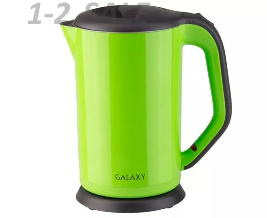 645330 - Чайник электр. Galaxy GL-0318 зеленый (диск, 1,7л) 2кВт, двойной корпус, нерж.сталь/пластик (2)