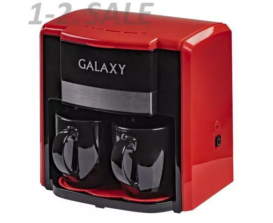 683276 - Кофеварка Galaxy GL-0708 красная, 750Вт, 2 чашки (объем 0,3л), съемн.многоразовый фильтр (2)