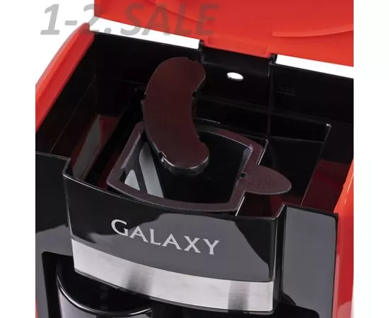 683276 - Кофеварка Galaxy GL-0708 красная, 750Вт, 2 чашки (объем 0,3л), съемн.многоразовый фильтр (3)