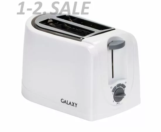 708892 - Тостер Galaxy GL-2906, 850Вт, автомат. центрирование прожарки, поддон д/крошек, пластик (2)