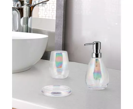 700299 - Дозатор д/жидкого мыла ВаннДерГласс, стекло, цвет мыльный пузырь 60690 Master House (3)