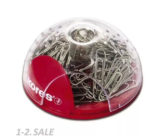 243006 - Скрепочница магнитная  закрытая с отд. д/пишущих прин. 43210 Kores 161728 (2)