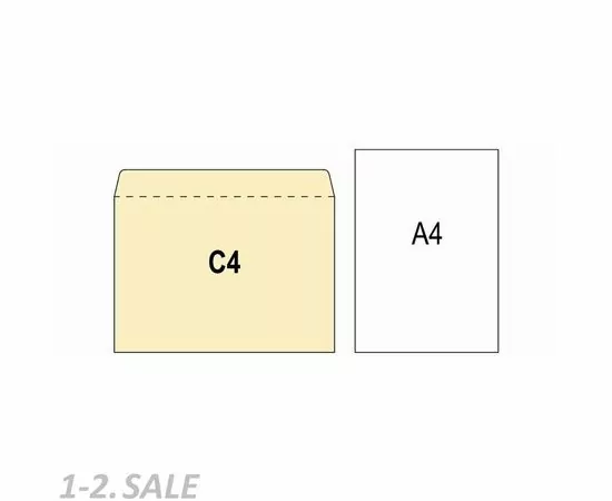 430136 - Конверт POSTFIX глянц.крафтС4 стрип229х324, 90г/м2, 250шт/уп (3)