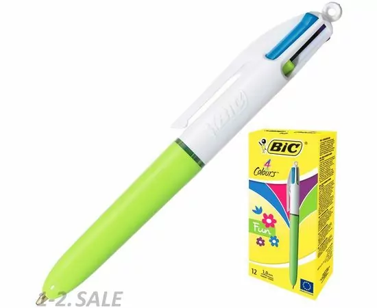 431804 - Ручка шариковая BIC 4COLORS FASHION 4 цвета, автомат. 0.7мм, Франция (3)