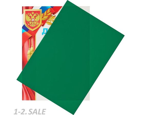 435381 - Обложки для переплета пластиковые ProMega Office зеленые, непрозр., А4, 200мкм, 100шт/уп (4)