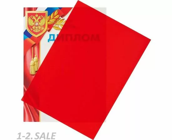 435383 - Обложки для переплета пластиковые ProMega Office красные, непрозр., А4, 200мкм, 100шт/уп (4)