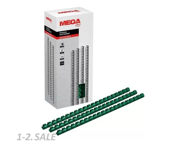 435453 - Пружины для переплета пластиковые ProMega Office 12мм зеленые 100шт/уп. (3)
