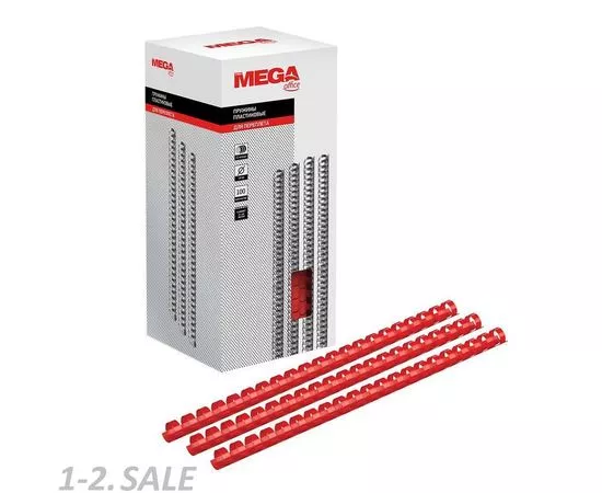 435456 - Пружины для переплета пластиковые ProMega Office 14мм красные 100шт/уп. (2)