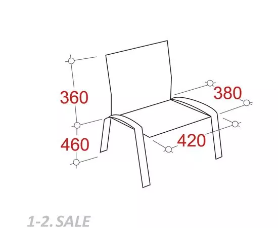 46955 - Мебель UD Стул д/посетителей Стандарт (СМ-7) серый, ткань 33976 (5)