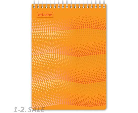 55342 - Блокнот WAVES оранжевый А5 спираль 50л. пласт. 98971 (2)