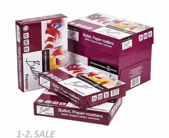 55428 - Бумага для офис.техники BALLET PREMIER (А4,80г,161%CIE,Светогорск) Нов 500л/пач. 64866 (5)