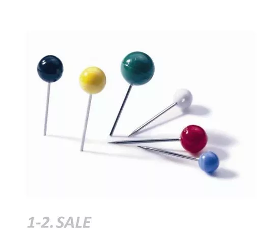 56768 - Булавки для пробковых досок 6/15мм DURABLE 1926 50шт. ассорти 78256 (5)