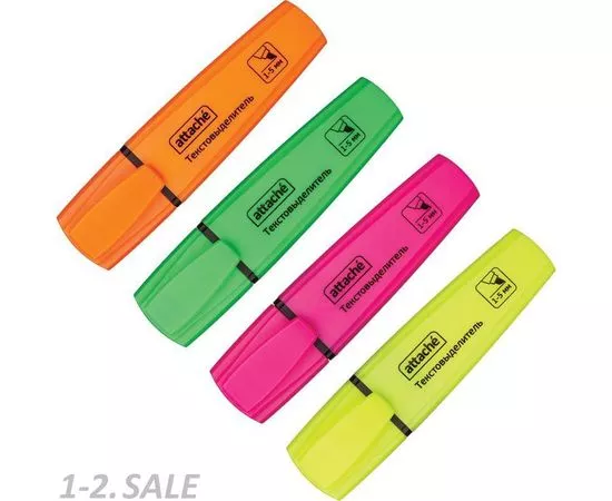 570872 - Маркер выделитель текста Attache Palette 1-5мм набор 4цв. 426889 (5)