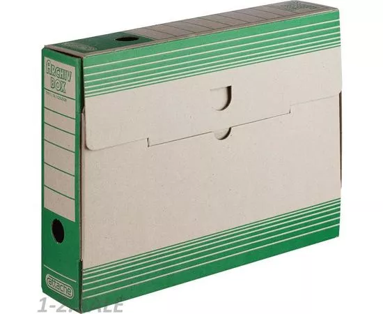 604843 - Короб архивный Короб Архивный Attache,75 мм,переплетный картон,зелен 390818 (3)