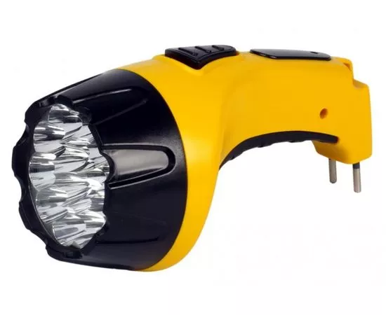 542595 - Smartbuy фонарь ручной SBF-85-Y (акк. 4V 0.8 Ah) 15св/д, желтый/пластик, вилка 220V (1)