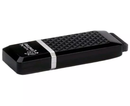 555211 - Флэш-диск (флэшка) USB 64GB Smartbuy Quartz series Black (SB64GBQZ-K) (1)