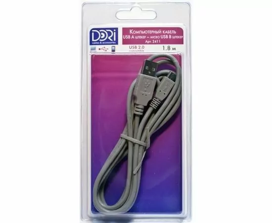 556444 - Кабель USB(A)шт. - microUSBшт. 1,8м BL 2411 (1)