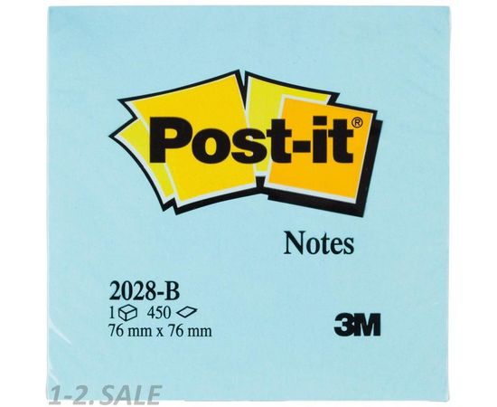 46012 - Блок-кубик 3M Куб Post-it 2028-B Голубая пастель 76х76,450л. 24999 (6)