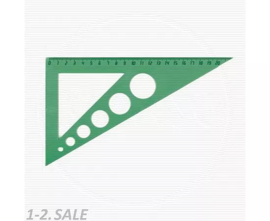46970 - Линейка угольник пласт. 30*60гр. UNIPLAST 8761 (4)