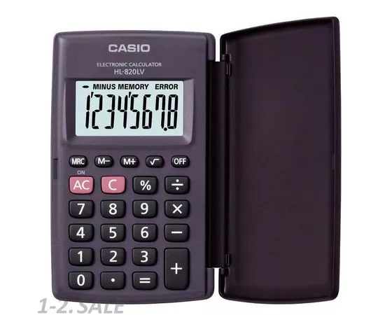 48733 - Калькулятор CASIO карман. HL820LV 8 разряд., книжка,крупн.диспл. 35384 (4)