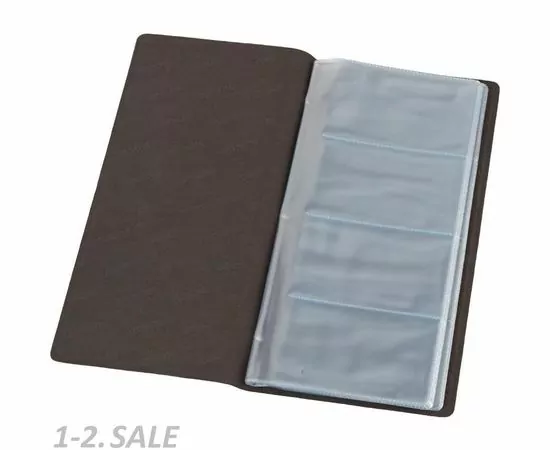 604962 - Визитница настольная , 4 кармана, на128 визиток, PU, черный 455463 (4)