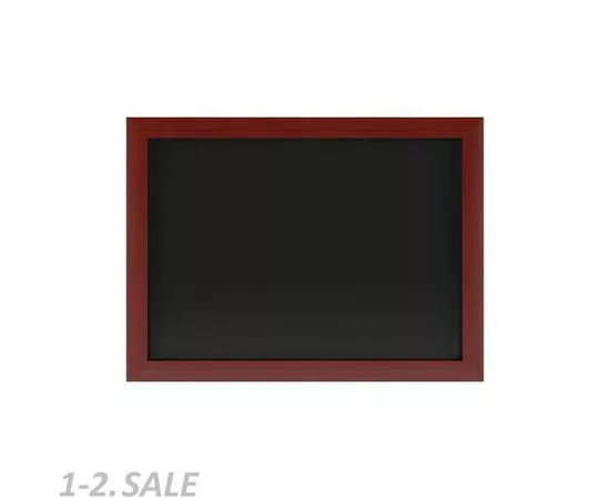 605223 - Доска меловая магнитная черная 500х700, дерев.коричн.рама 502931 (3)