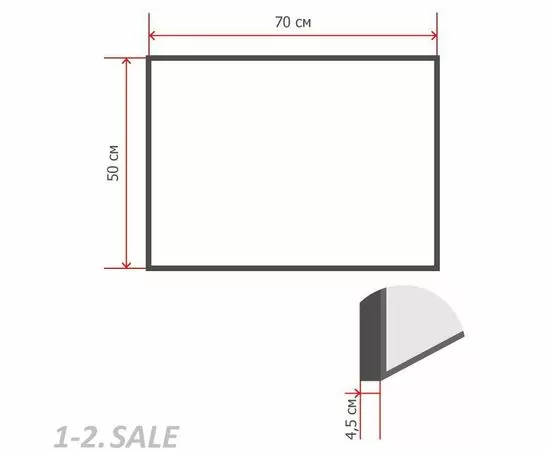 605223 - Доска меловая магнитная черная 500х700, дерев.коричн.рама 502931 (5)