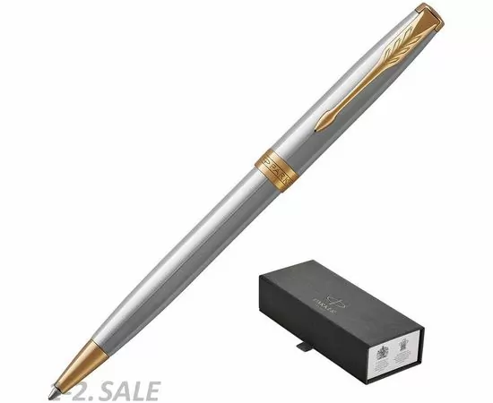 631707 - Ручка шариковая PARKER 2017 Sonnet Сталь 1931507 черная средняя Франция (3)