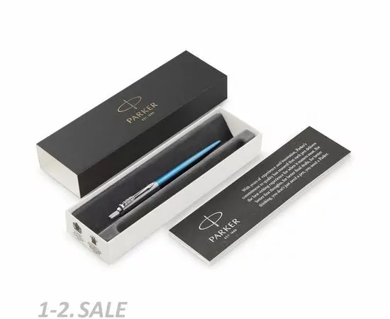 631727 - Ручка шариковая PARKER Jotter Waterloo Blue CT синий 1953191 Франция (4)