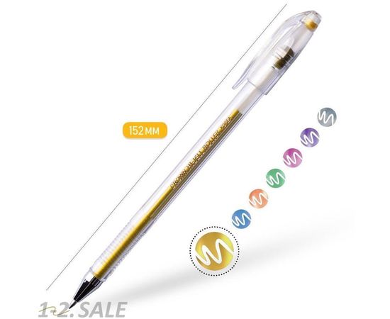 631830 - Ручка гелевая золото металлик CROWN, 0,7мм (3)