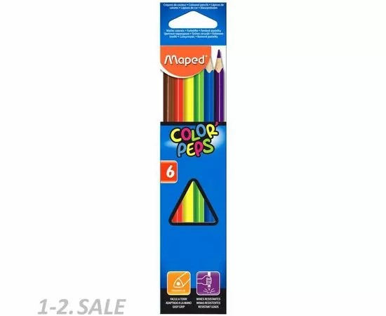 633053 - Карандаши цветные Maped COLORPEPS 6 цв. (3)