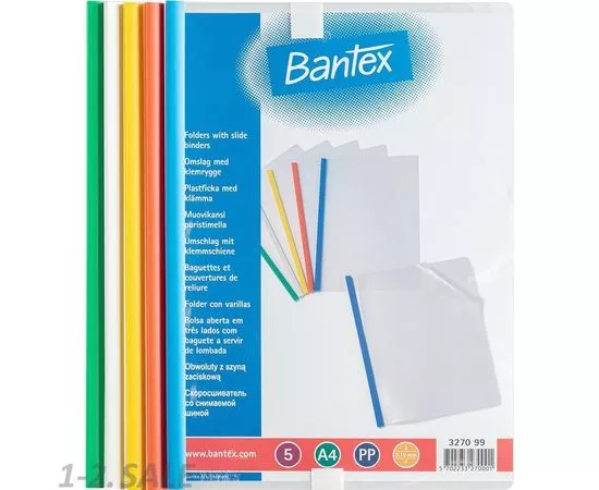 65923 - Папка для брошюровки на 30л BANTEX 3270 5 папок+5 скрепок 108140 (2)