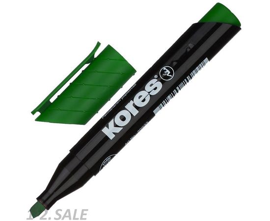 701032 - Маркер перманентный зеленый 3-5 мм скошенный наконечник 20955 Kores 867790 (2)