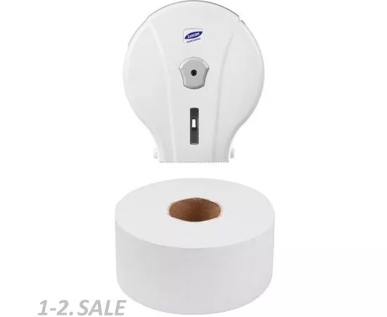 701098 - Бумага туалетная д/диспенсеров Luscan Professional 12рул/уп, 200м, 1сл бел втор втул 601111 (6)