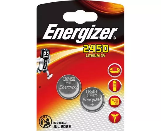 558741 - Элемент питания Energizer Lithium CR2450 BL2 (1)