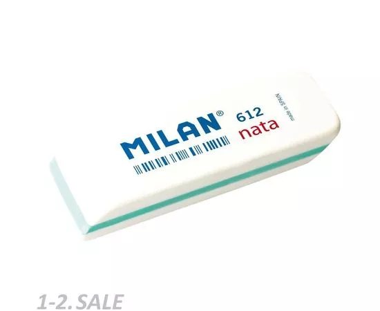 701291 - Ластик пластик. Milan nata 612 скошенной формы, белый, цвет в ассорт арт. 973213 (2)