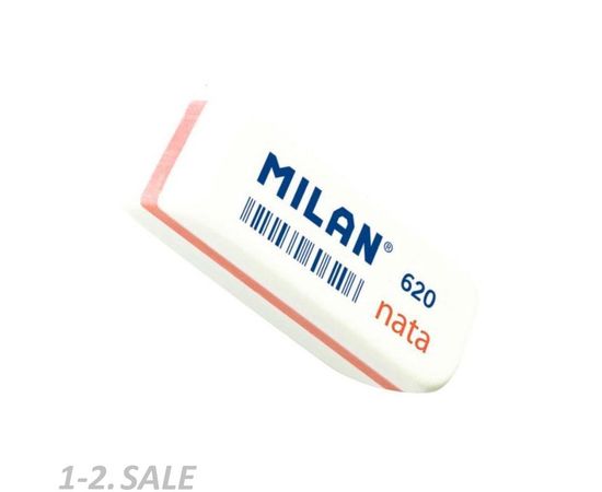 701292 - Ластик пластик. Milan nata 620 скошенной формы, белый, цвет в ассорт арт. 973214 (2)