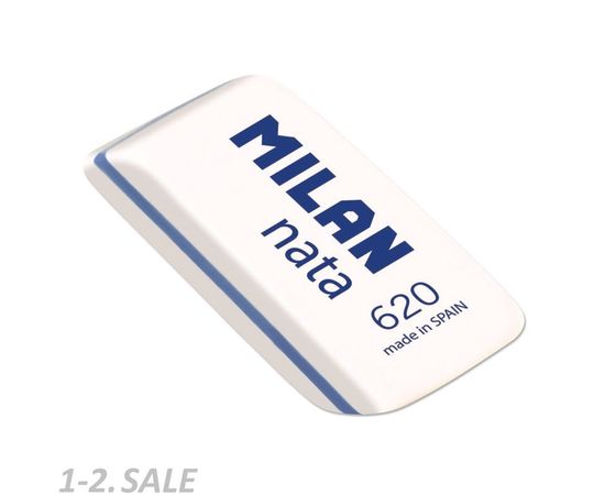 701292 - Ластик пластик. Milan nata 620 скошенной формы, белый, цвет в ассорт арт. 973214 (3)