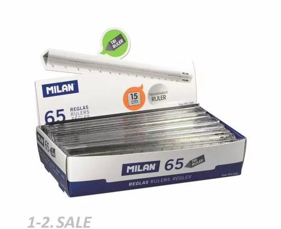 701299 - Линейка трехгранная 15см Milan, пластик, прозрачный арт.  971874 (3)
