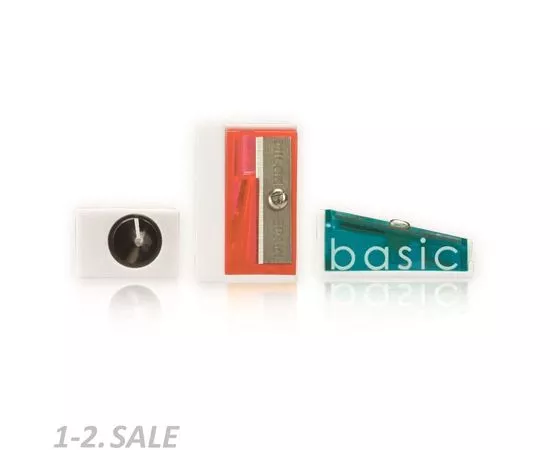 701332 - Точилка Milan BASIC, 1 отверстие, пластик, цвет в ассорт. 2,8х1,8х1,2 арт. 973151 (2)