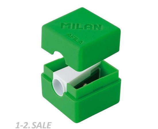 701333 - Точилка Milan CUBIC с контейнером, 1 отверстие, цвет в ассорт. арт. 973155 (2)