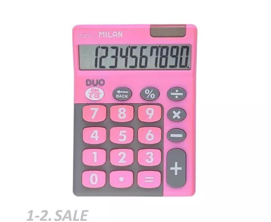 701351 - Калькулятор Milan 10-разряд, в чехле, двойное питание, розовый 150610TDPBL арт. 973138 (3)