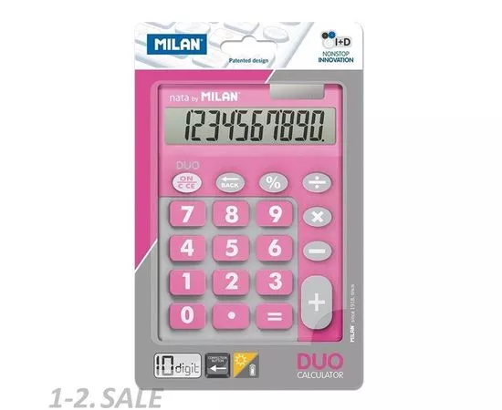 701351 - Калькулятор Milan 10-разряд, в чехле, двойное питание, розовый 150610TDPBL арт. 973138 (4)