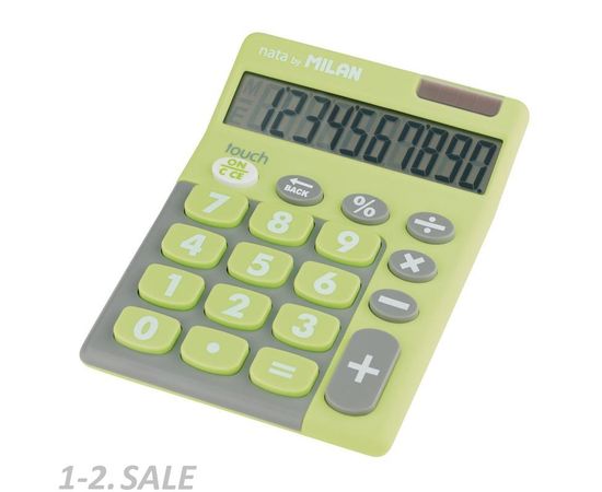701352 - Калькулятор Milan 10-разряд, в чехле, двойное питание, салатов.150610TDGRBL арт. 973136 (2)